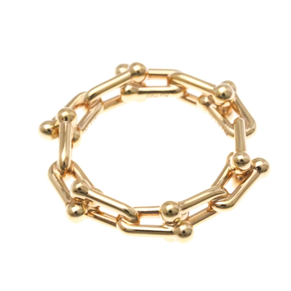 Tiffany Hardware Ring Micro Link Pink Gold (18K) Fashion No Stone Band Ring - Picture 4 of 8